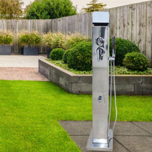 Viodus BA-2001 Solar Ledli Bahçe Duş Paneli Krom Detay Görseli