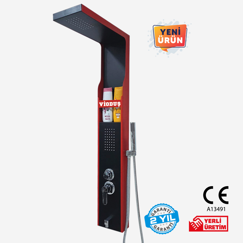 Vioduş Kare Sabunluklu Panel Duşu