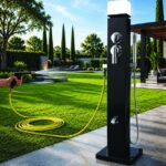 Viodus BA-1001 Solar Ledli Bahçe Duş Paneli Siyah