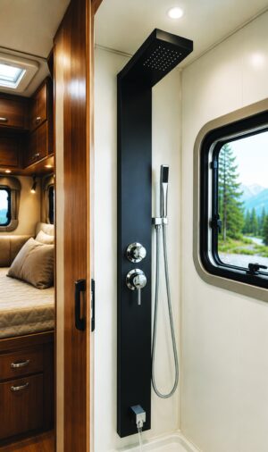 Viodus KRV-9002 Karavan Araç Duş Paneli Antrasit Gri
