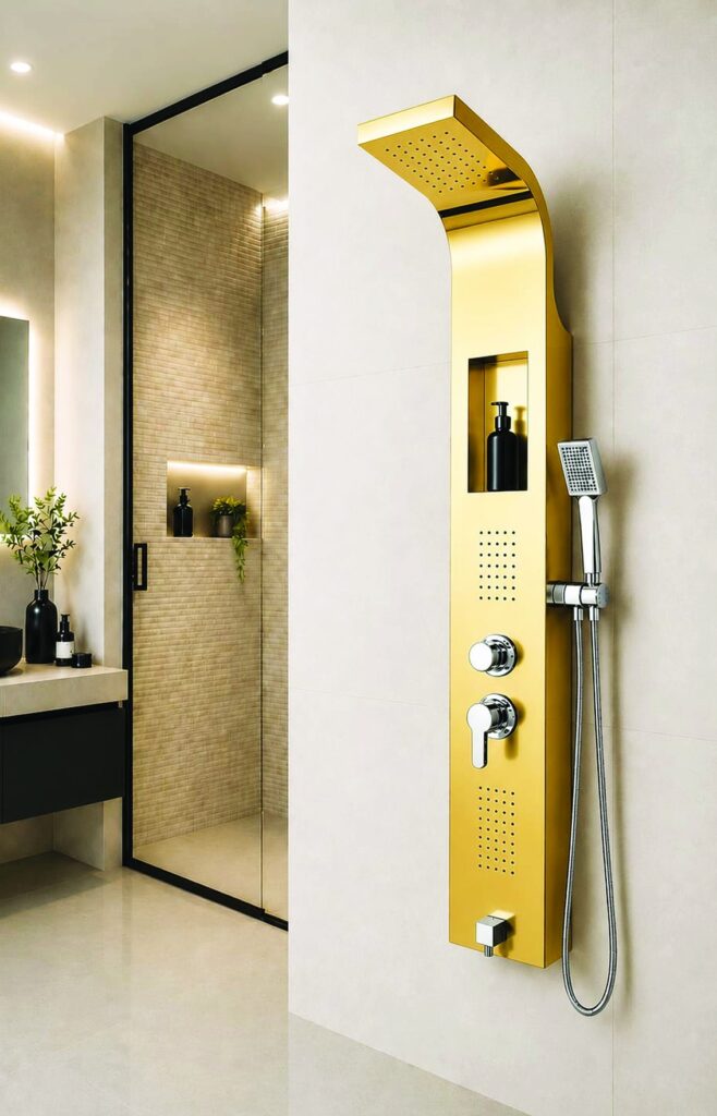 KU-6005 Kuğu Gold Nişli Duş Paneli