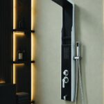 Viodus VİO-7003 Kare Siyah Beyaz Nişli Duş Paneli
